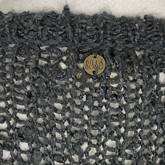 BILLABONG Long Sleeve Open Knit Pullover Sweater Dark Gray S 62-9 - Picture 14 of 14